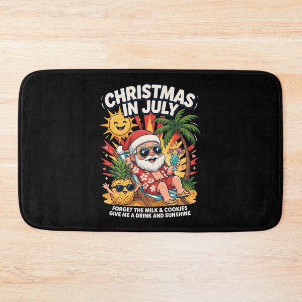 Item preview, Christmas In July – Funny Santa Beach Shirt Cute Summer Holiday Gift Forget Milk and Cookies V5 designed and sold by DarylWelsh2024.
