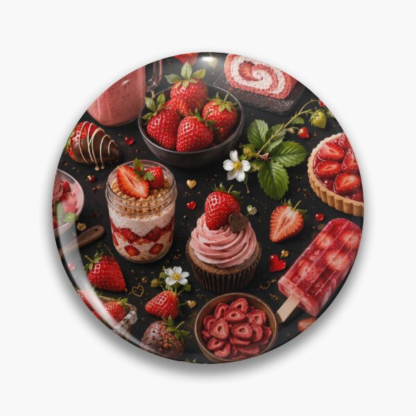 Item preview, Strawberry Pattern Fruit Seamless Print designed and sold by Aramdesing.
