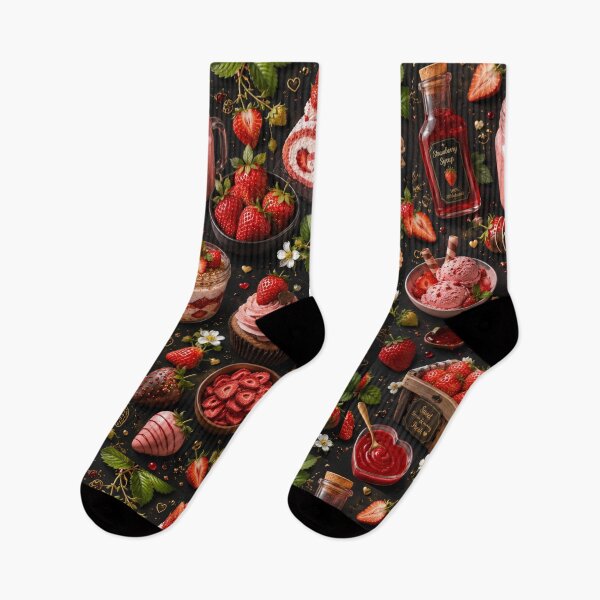 Item preview, Strawberry Pattern Fruit Seamless Print designed and sold by Aramdesing.