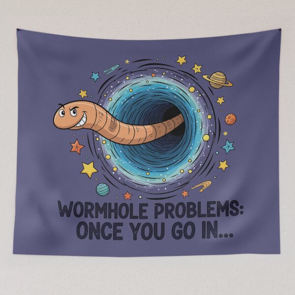 Item preview, Wormhole Problems Funny Sci-Fi Space Worm designed and sold by Amir Faysal.