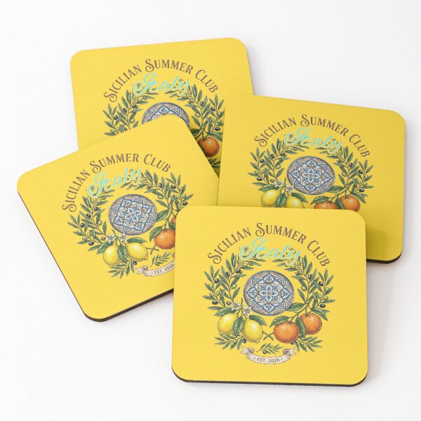 Aperçu de l'œuvre T-shirt Sicilian Summer Club Italie - T-shirt vintage méditerranéen à motif d'agrumes - Vêtements rétro italiens, T-shirt botanique citron et orange, T-shirt cadeau vacances en Europe créée et vendue par justyna-s28.