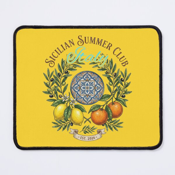 Item preview, Sicilian Summer Club Italy T-Shirt - Vintage Mediterranean Citrus Crest Graphic Tee - Retro Italian Tile Apparel, Lemon and Orange Botanical Shirt, European Vacation Gift T-Shirt designed and sold by justyna-s28.