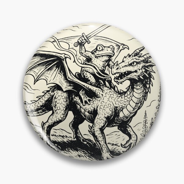 Item preview, Frog Dragon Rider Vintage Toad Medieval Knight designed and sold by Y-Vibes.
