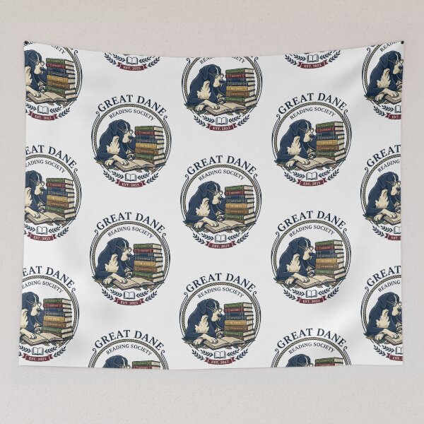 Item preview, Great Dane Reading Society Library Bookworm Dog designed and sold by PictoVibe.