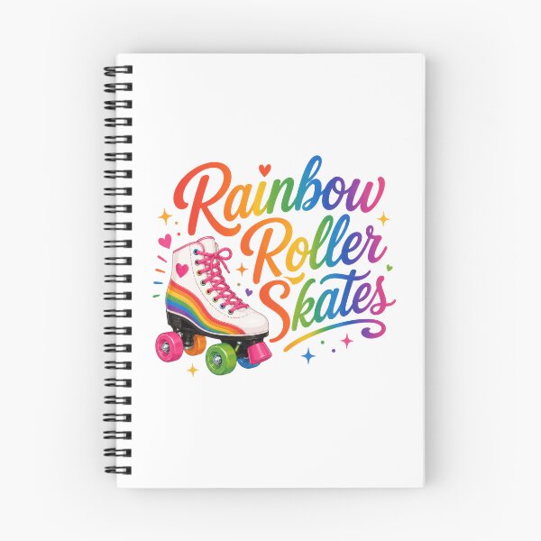 Item preview, Rainbow Roller Skates Colorful Retro Skating Typography designed and sold by INVITOARTE.