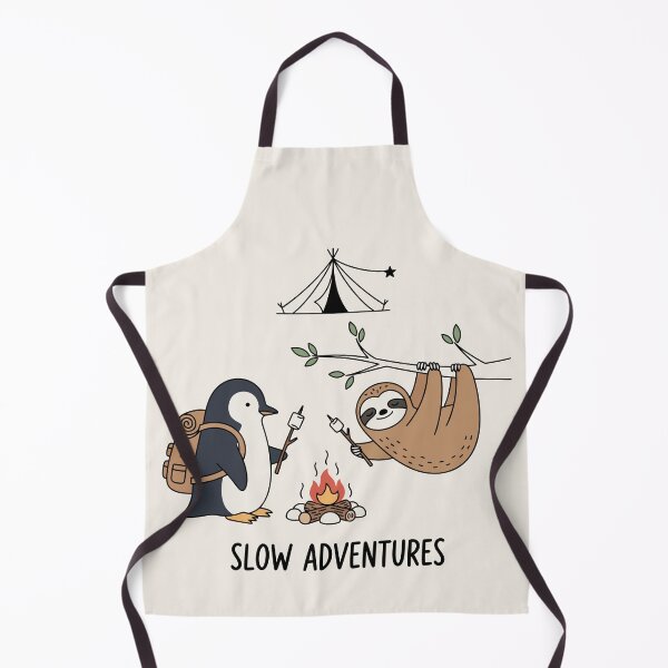 Item preview, Slow Adventures Cute Sloth and Penguin Camping designed and sold by Amir Faysal.