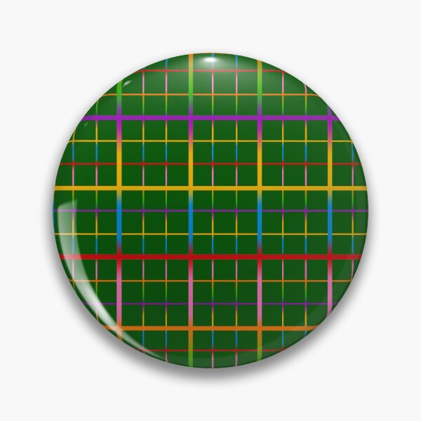 Item preview, Colorful Rainbow Windowpane Grid Check - Green  designed and sold by PatternTitan.