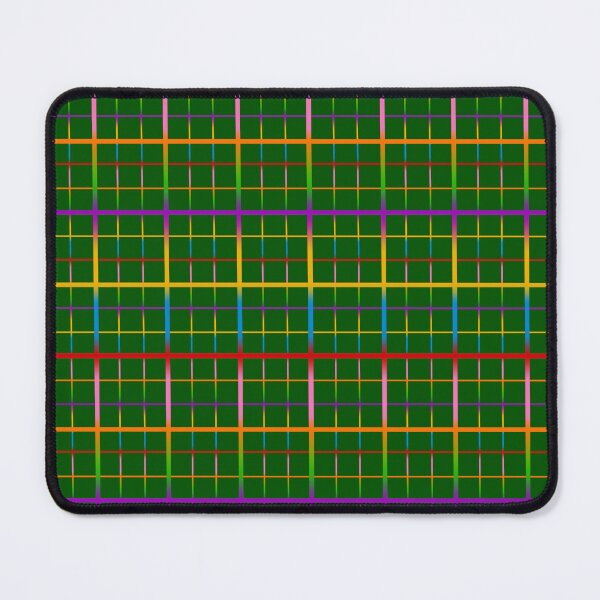 Item preview, Colorful Rainbow Windowpane Grid Check - Green  designed and sold by PatternTitan.