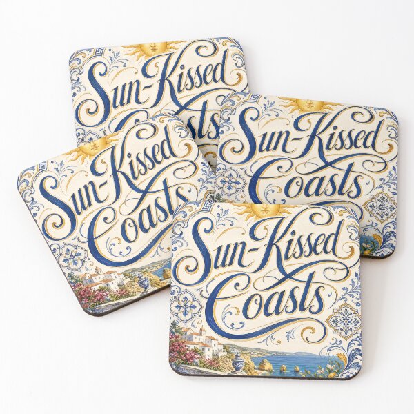 Item preview, Sun-Kissed Coasts – Ornamental Greek & Portuguese Script Design designed and sold by Jandedan.