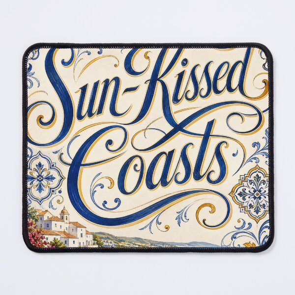 Item preview, Sun-Kissed Coasts – Ornamental Greek & Portuguese Script Design designed and sold by Jandedan.