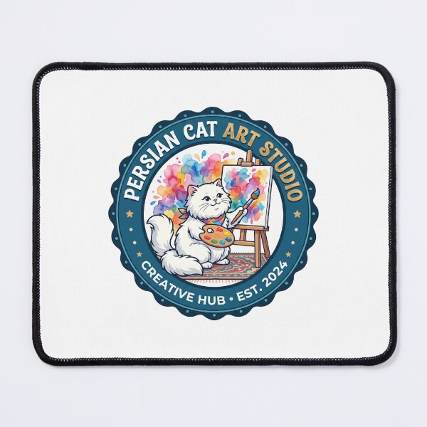 Item preview, Persian Cat Art Studio Painting Watercolor Feline designed and sold by PictoVibe.