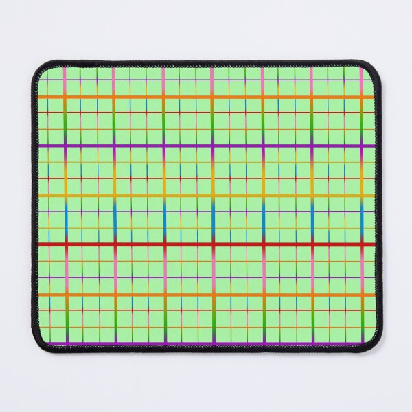 Item preview, Colorful Rainbow Windowpane Grid Check - Green  designed and sold by PatternTitan.