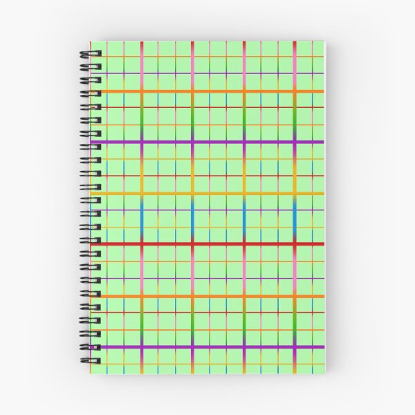 Item preview, Colorful Rainbow Windowpane Grid Check - Green  designed and sold by PatternTitan.