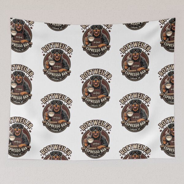 Item preview, Rottweiler Espresso Bar Barista Coffee Latte Art designed and sold by PictoVibe.