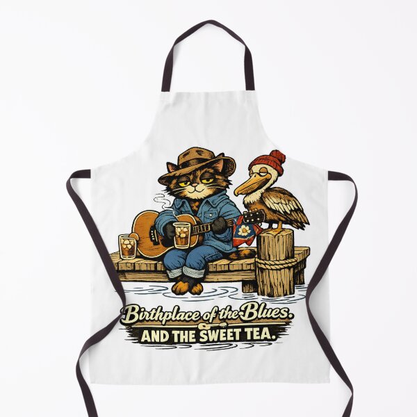 Item preview, Mississippi — Tortoiseshell Cat Blues Guitar Pelican Humor Gift designed and sold by Martin's_Design.