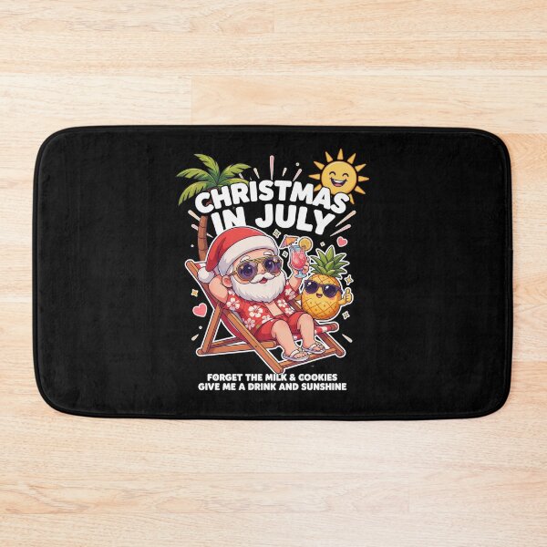 Item preview, Christmas In July – Funny Santa Beach Shirt Cute Summer Holiday Gift Forget Milk and Cookies V7 designed and sold by DarylWelsh2024.
