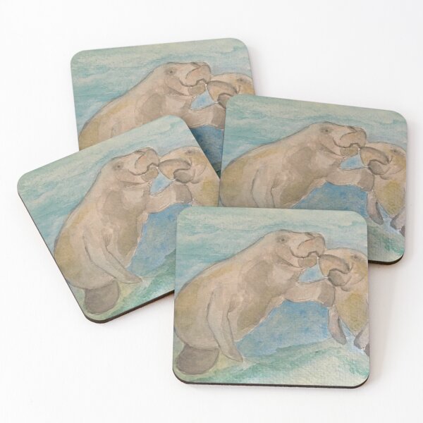 Item preview, Watercolor Manatees designed and sold by San-shine-arts.