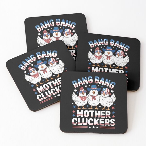 Item preview, Bang Bang Mother Cluckers Funny Chicken 4th of July US Flag designed and sold by ZACK ART.