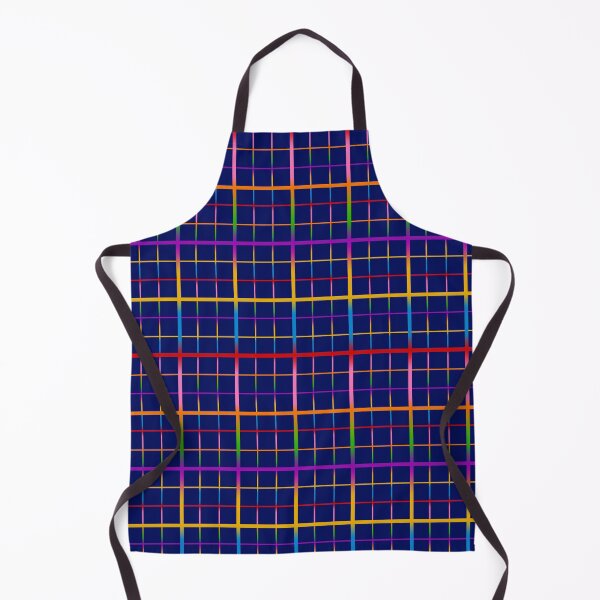 Item preview, Colorful Rainbow Windowpane Grid Check - Blue  designed and sold by PatternTitan.