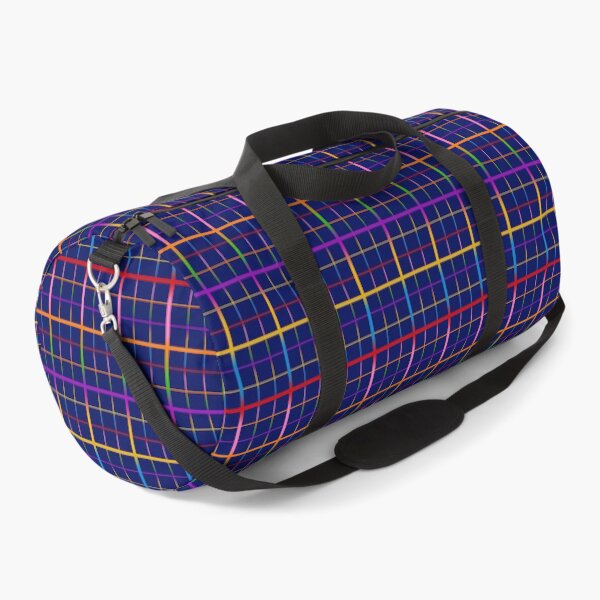 Item preview, Colorful Rainbow Windowpane Grid Check - Blue designed and sold by PatternTitan.