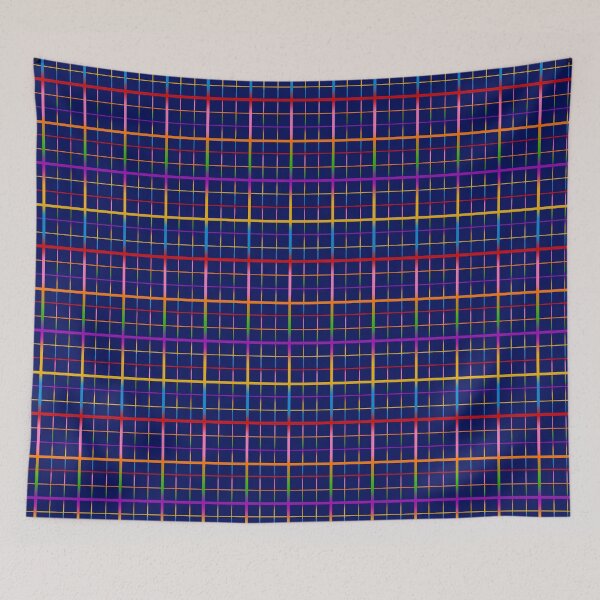 Item preview, Colorful Rainbow Windowpane Grid Check - Blue  designed and sold by PatternTitan.