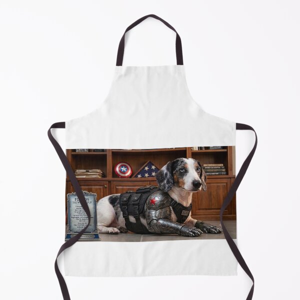 Item preview, Flocos The Winter Pup - Winter Soldier Dachshund Dog designed and sold by pixelandpassionart.