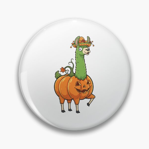 Item preview, Halloween Pumpkin Llama Wearing Sombrero Hat designed and sold by Amir Faysal.