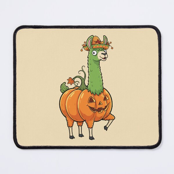 Item preview, Halloween Pumpkin Llama Wearing Sombrero Hat designed and sold by Amir Faysal.