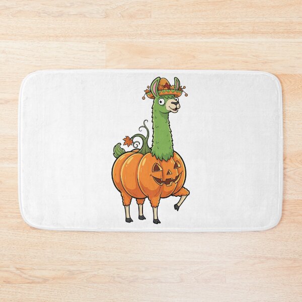 Item preview, Halloween Pumpkin Llama Wearing Sombrero Hat designed and sold by Amir Faysal.