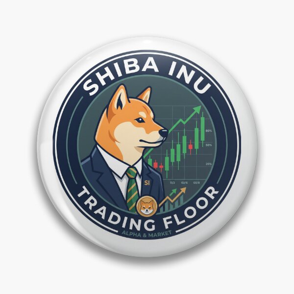 Item preview, Shiba Inu Trading Floor Crypto Candlestick Chart designed and sold by PictoVibe.