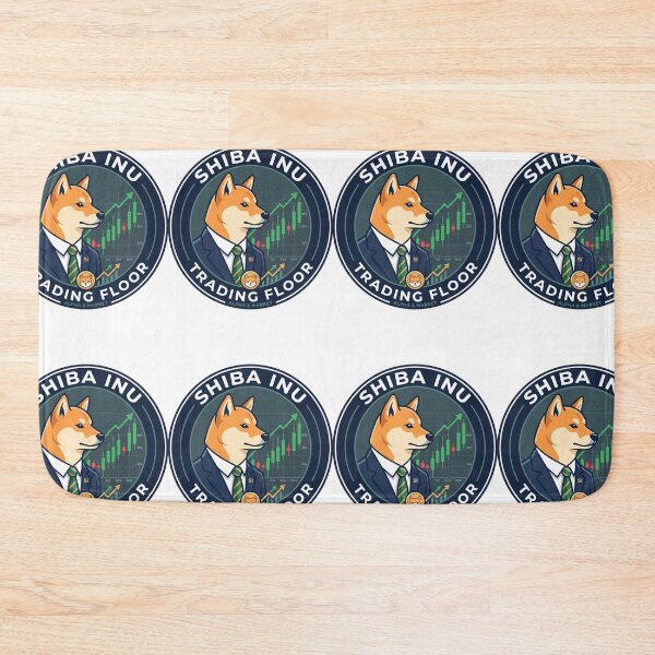 Item preview, Shiba Inu Trading Floor Crypto Candlestick Chart designed and sold by PictoVibe.