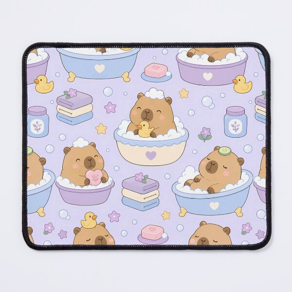 Item preview, Capybara Bubble Bath Spa Pattern designed and sold by Soft Berry Studio.