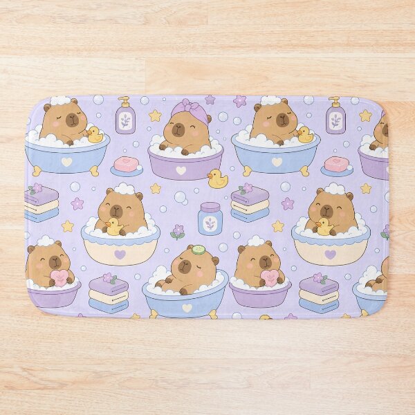 Item preview, Capybara Bubble Bath Spa Pattern designed and sold by Soft Berry Studio.