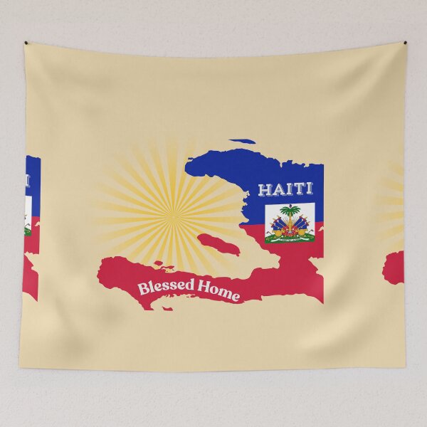 Item preview, Haitian Blessed Throw Pillow – Haitian Flag Design, Haiti designed and sold by JCozycorner.