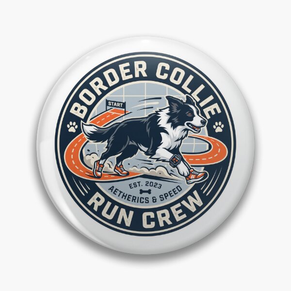 Item preview, Border Collie Run Crew Marathon Running Sneakers designed and sold by PictoVibe.