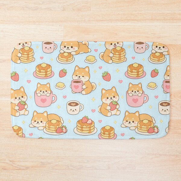 Item preview, Shiba Inu Pancake Morning Pattern designed and sold by Soft Berry Studio.