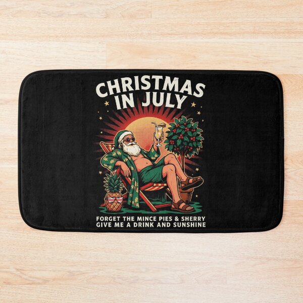 Item preview, Christmas In July – Funny Santa Beach Shirt Cute Summer Holiday Gift Forget Milk and Cookies V10 designed and sold by DarylWelsh2024.