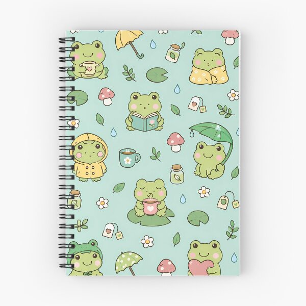 Item preview, Frog Matcha Rainy Coffee Pattern designed and sold by Soft Berry Studio.