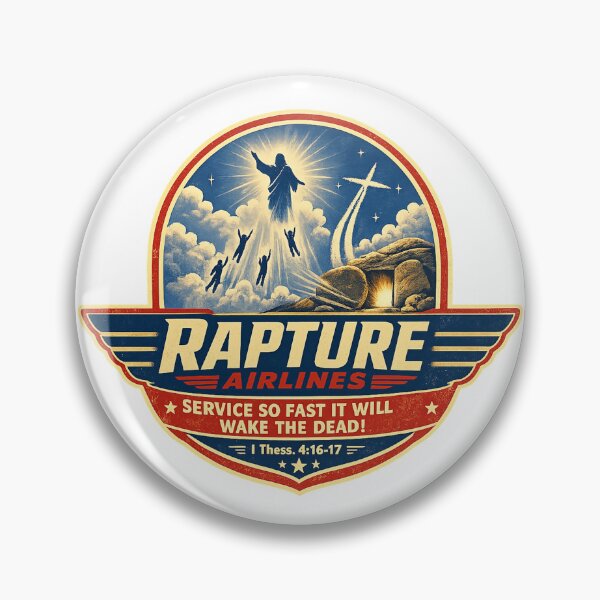 Item preview, Vintage Rapture Airlines Service So Fast It'll Wake the Dead designed and sold by Embers & Incense Co..