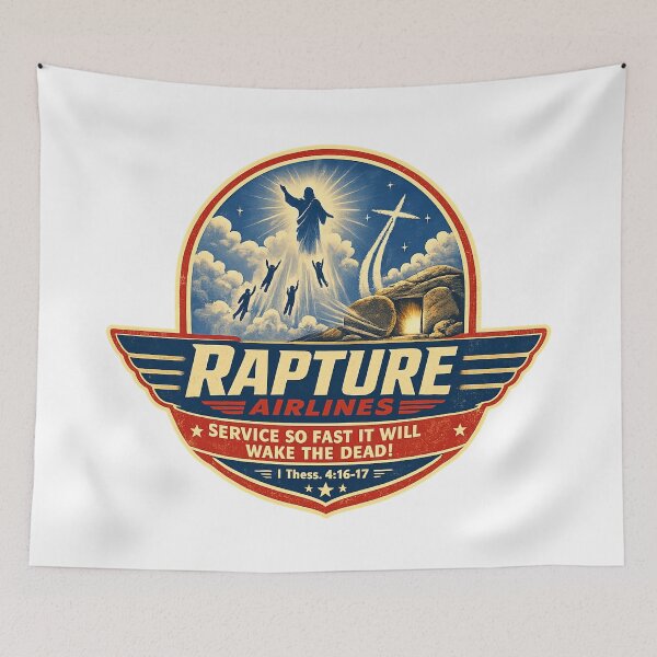 Item preview, Vintage Rapture Airlines Service So Fast It'll Wake the Dead designed and sold by Embers & Incense Co..