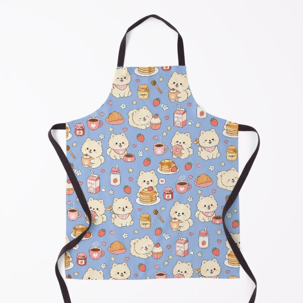 Item preview, Kawaii Puppy Breakfast Treats Pattern designed and sold by Soft Berry Studio.