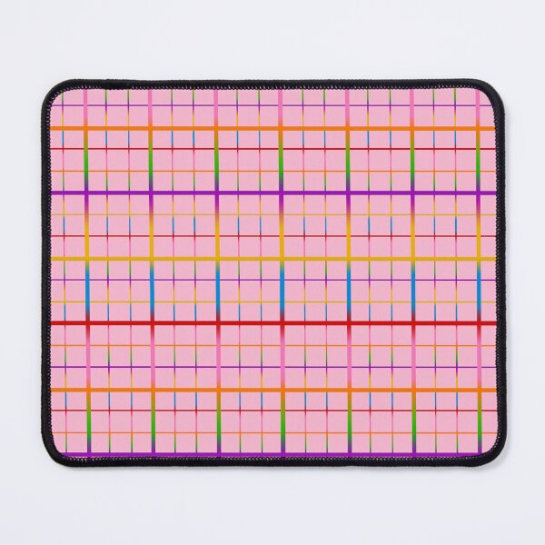 Item preview, Colorful Rainbow Windowpane Grid Check - Pink  designed and sold by PatternTitan.