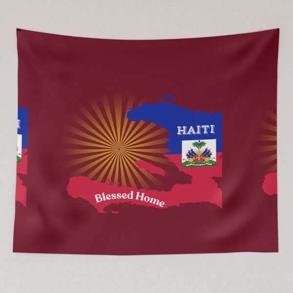 Item preview, Haitian Blessed Throw Pillow – Haitian Flag Design, Haiti designed and sold by JCozycorner.