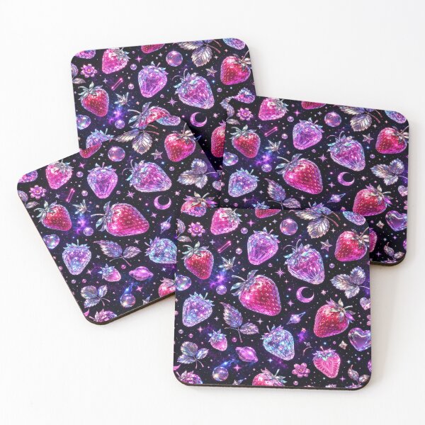 Item preview, Neon Strawberry Galaxy Pattern  designed and sold by Aramdesing.