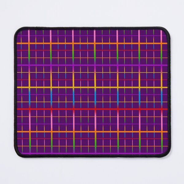 Item preview, Colorful Rainbow Windowpane Grid Check - Purple  designed and sold by PatternTitan.