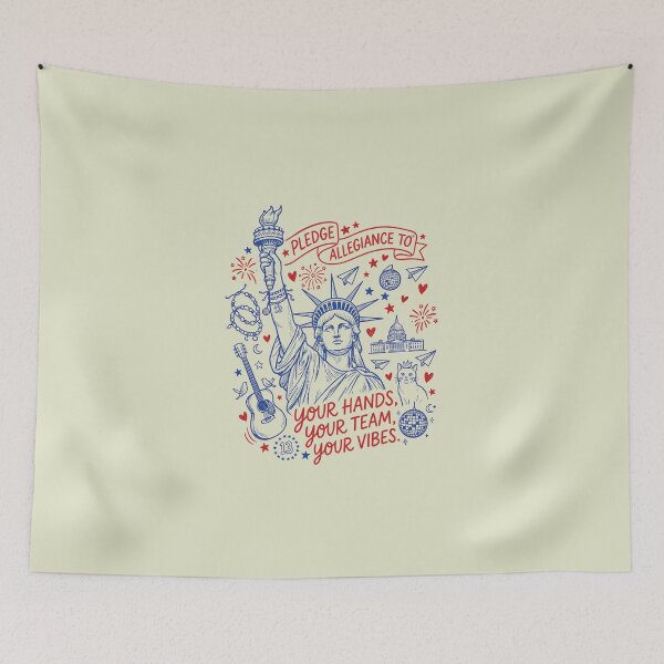 Item preview, Pledge Allegiance To Your Hands Your Team Your Vibes Patriotic Music Lover 4th of July Liberty designed and sold by modoodles357.