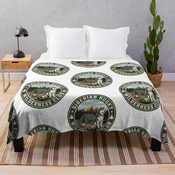 Item preview, Siberian Husky Wilderness Club Camping Tent Forest designed and sold by PictoVibe.