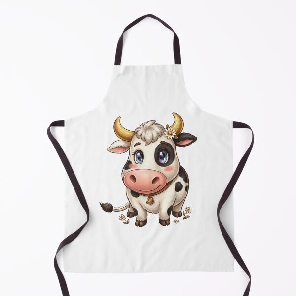 Item preview, The Adorable Spotty Baby Cow Character with Golden Horns and Flower Bell designed and sold by Stickivo.