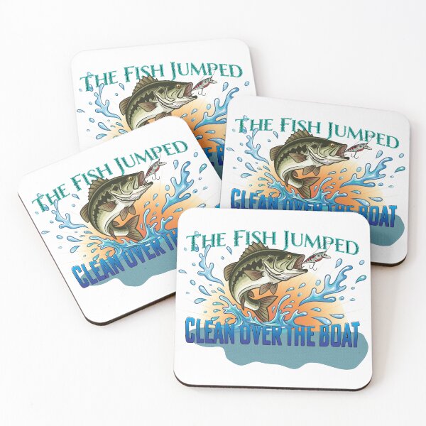 Item preview, "The Fish Jumped Clean Over The Boat" Trophy Bass illustration. designed and sold by Art-Horizon.