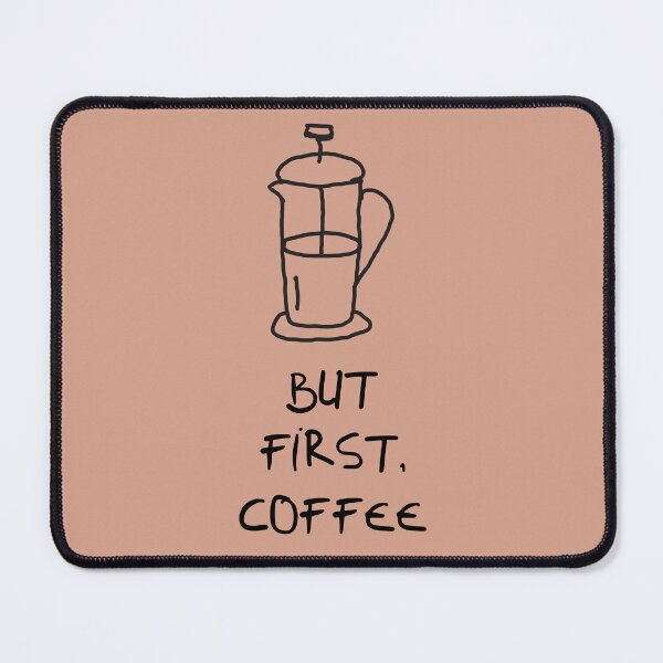 Item preview, Hand-Drawn 'But First, Coffee' French Press Minimalist Design designed and sold by Digital-Thought.